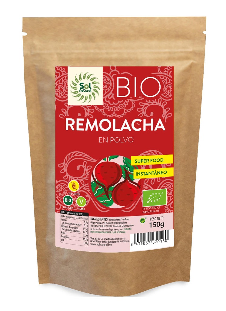 REMOLATXA EN POLS SOL NATURAL 150GRS
