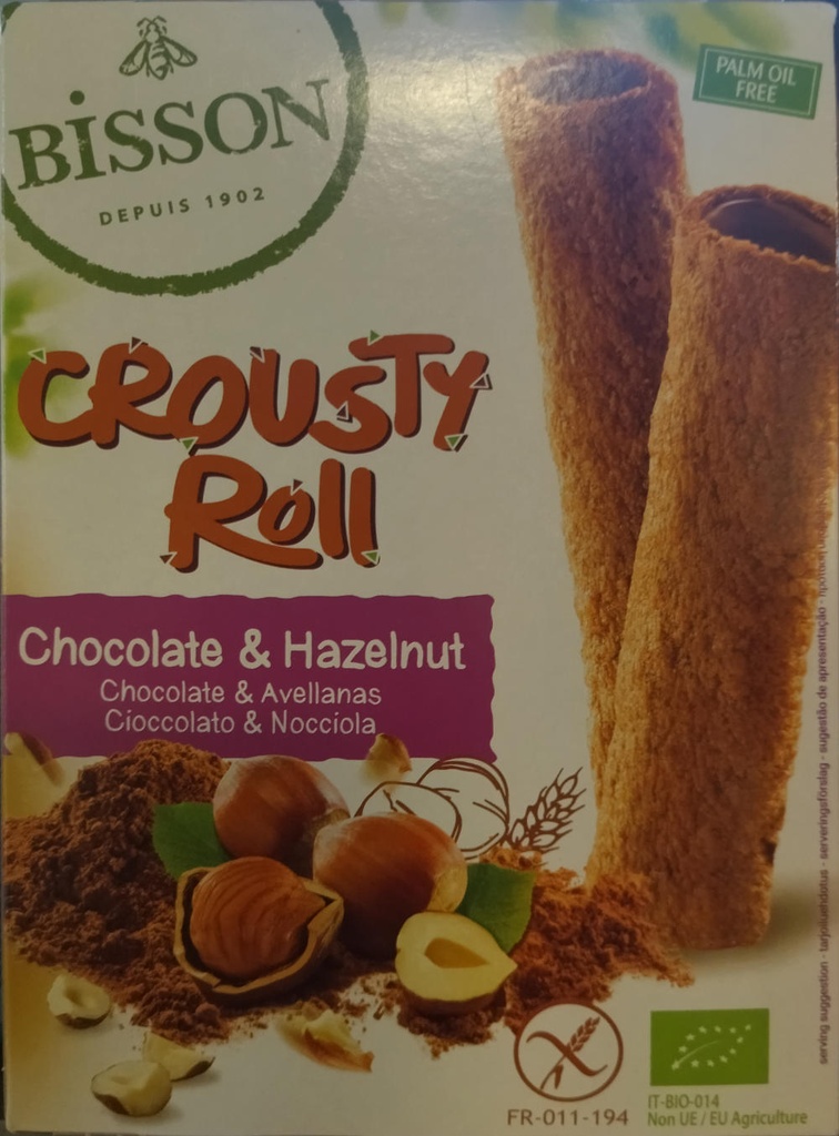 CROUSTY ROLL CACAO AVELLANA 125gR BISSON