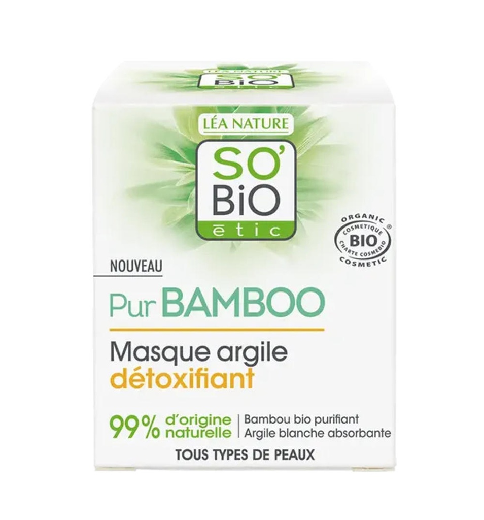 MASCARETA ARGILA DETOX PUR BAMBOO 50ml SOBIO