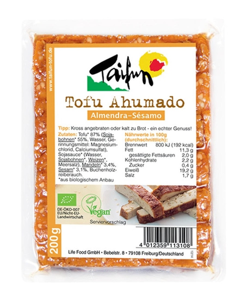 TOFU FUMAT AMB AMETLLES I SESAM 200GR TAIFUN