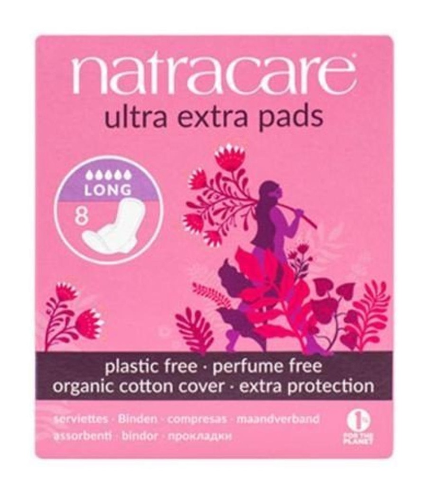 COMPRESA ULTRA EXTRA LLARGA AMB ALES 8UTS BIO NATRACARE