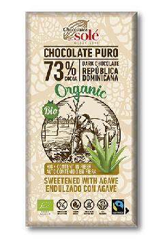 XOCOLATA NEGRA 73% AMB ÀGAVE  100GR SOLÉ