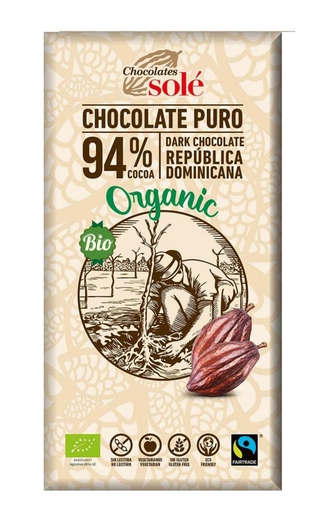 XOCOLATA NEGRA 94% 100gr SOLE