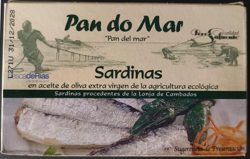 SARDINETES AMB OLI D´OLIVA   PAN DO MAR