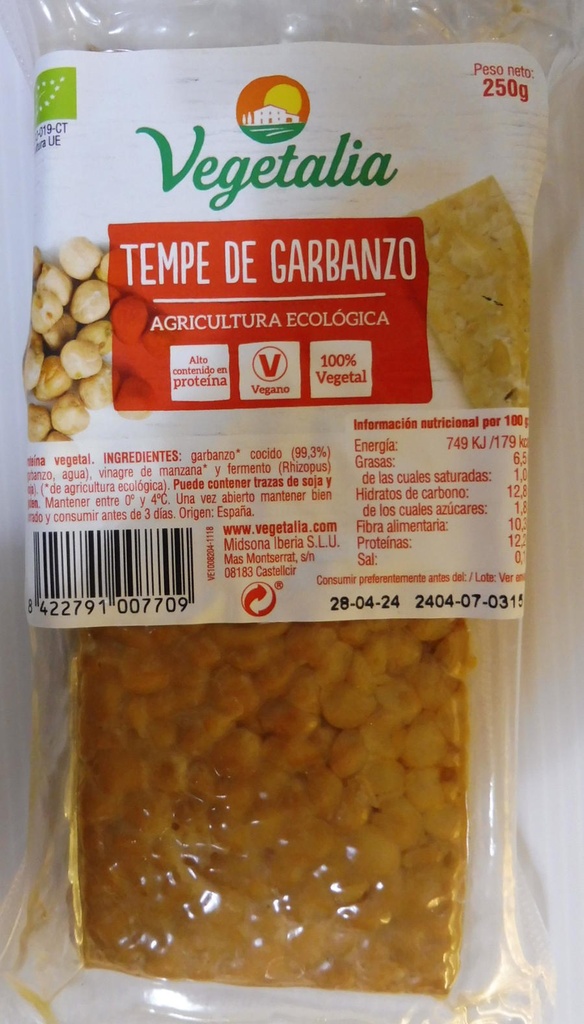 TEMPE de CIGRO NATURAL  250GR VEGETALIA