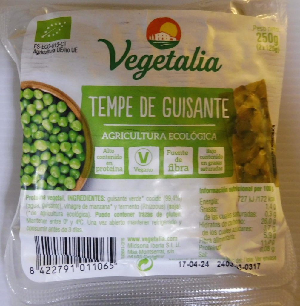 TEMPE DE PESOL 250gr VEGETALIA