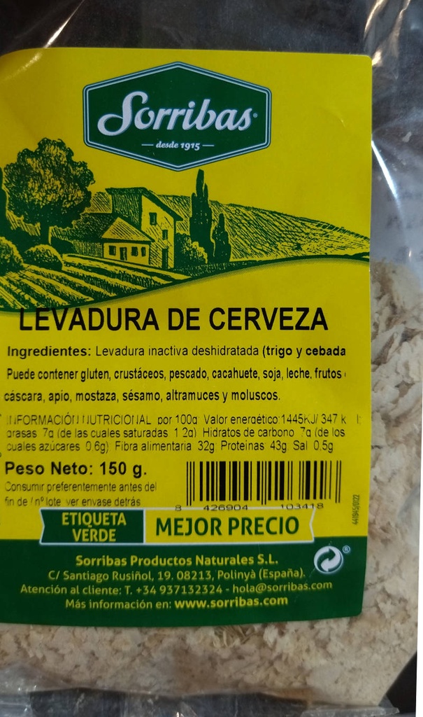 LLEVAT CERVESA 150gr SORRIBAS