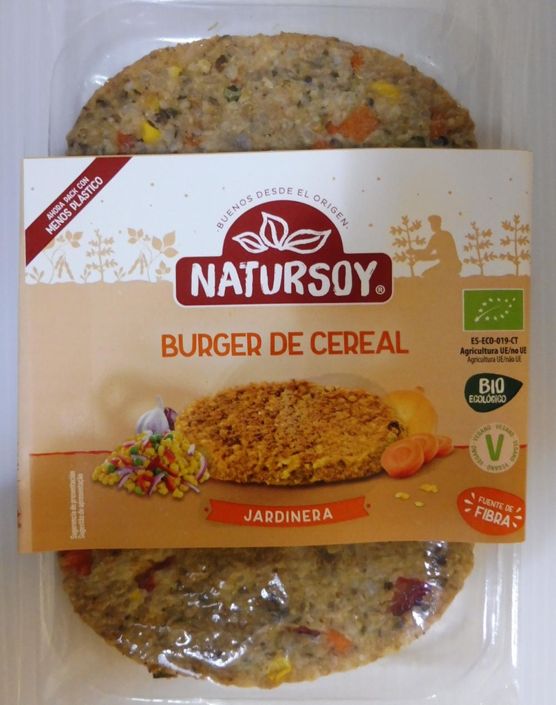 CEREAL BURGUER JARDINERA 2 uni NATURSOY