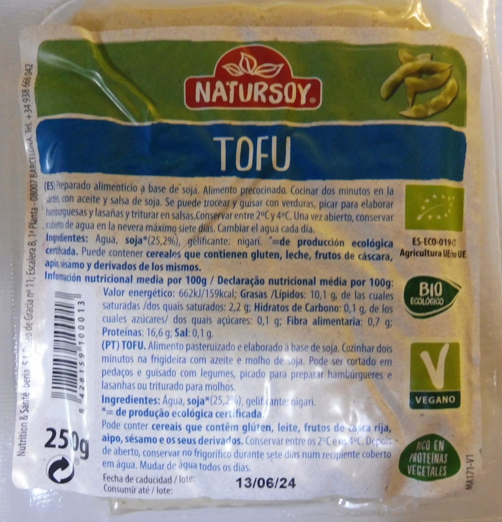 TOFU FRESC 250g NATURSOY
