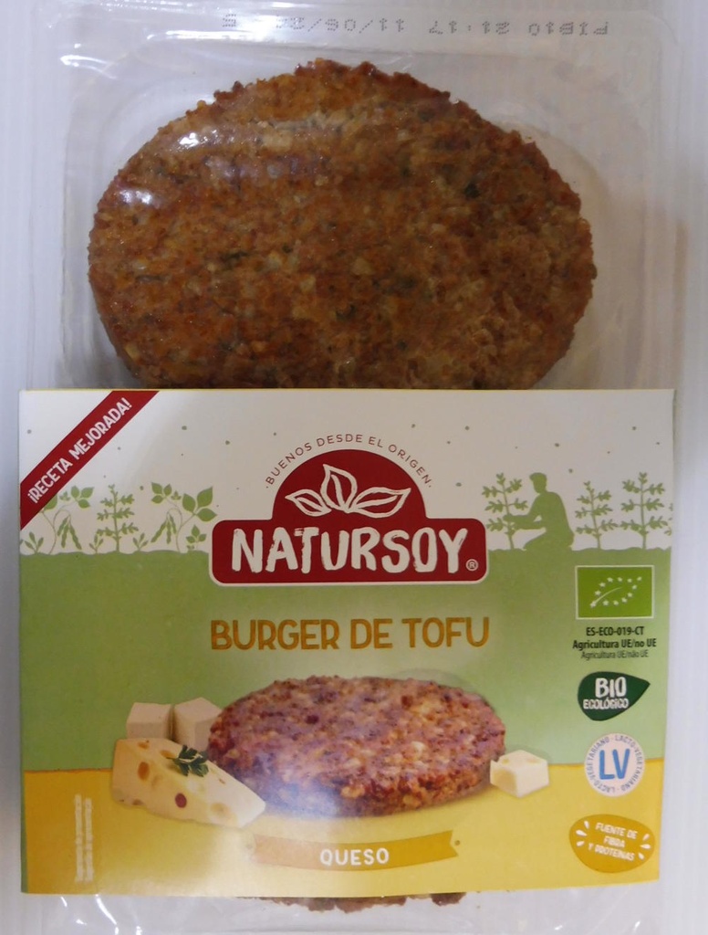 HAMBURGUESA DE TOFU I FORMATGE  2 uni  NATURSOY