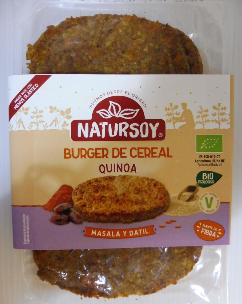 CEREAL BURGUER QUINOA MASALA Y DATIL 2 UNI NATURSY 