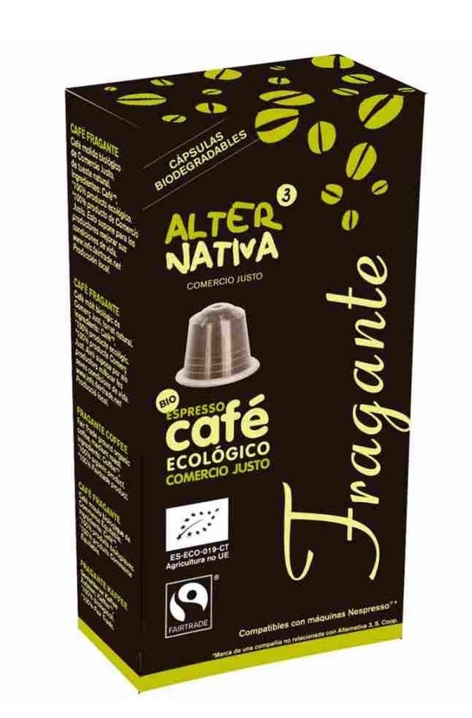 CAPSULES CAFE FRAGANTE BIO 10u 5gr