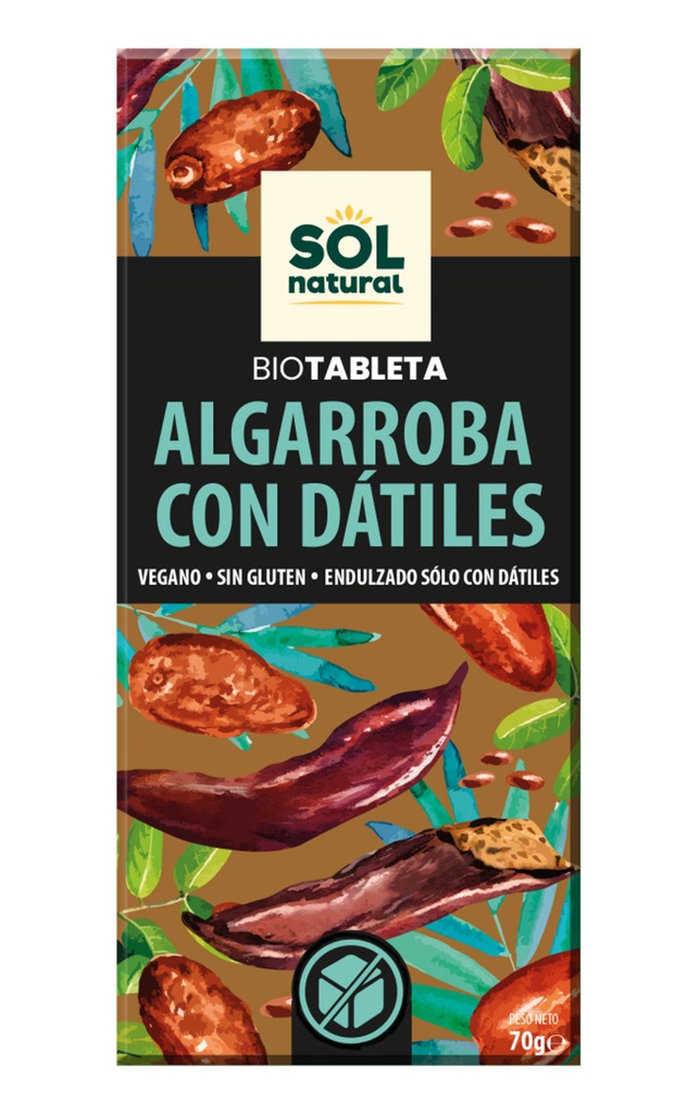TABLETA DE GARROFA 70gr SOLNATURAL