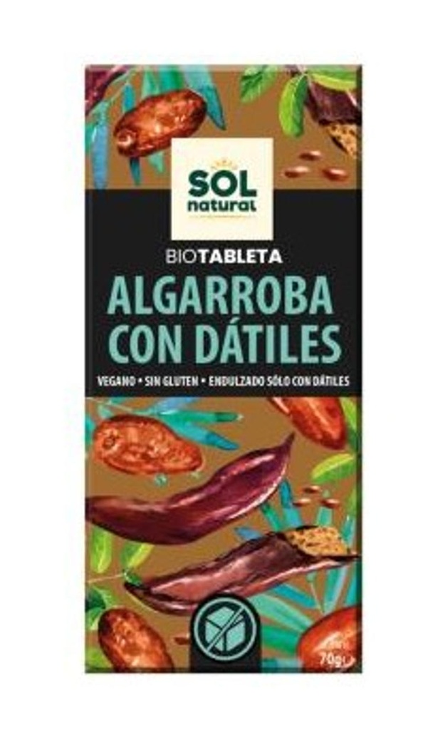XOCOLATA GARROFA I DÀTILS 70gr SOL NATURAL