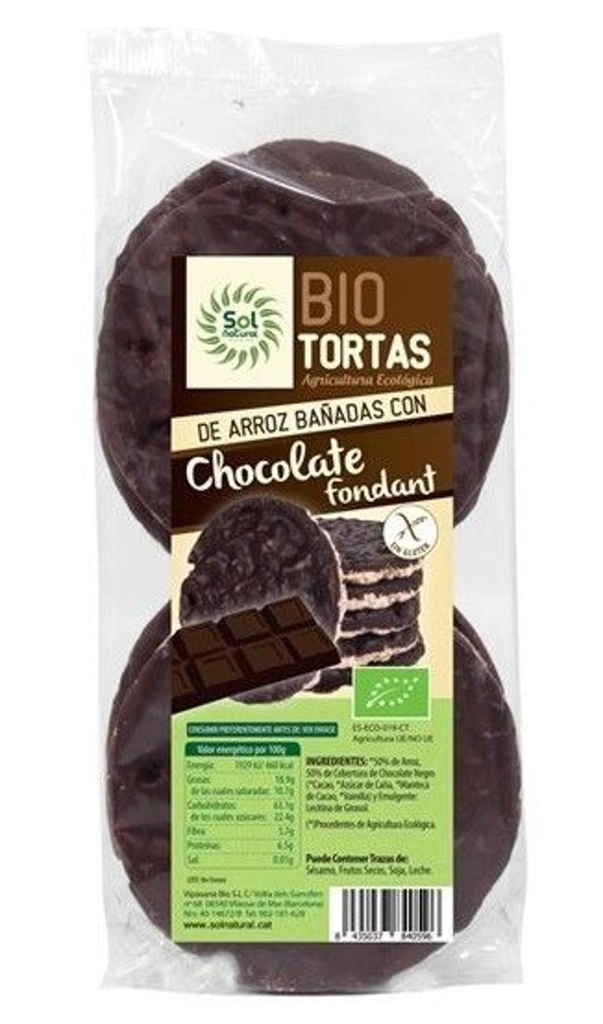 TORTITES ARROS XOCO FONDANT 100gr BIO SOL NATURAL