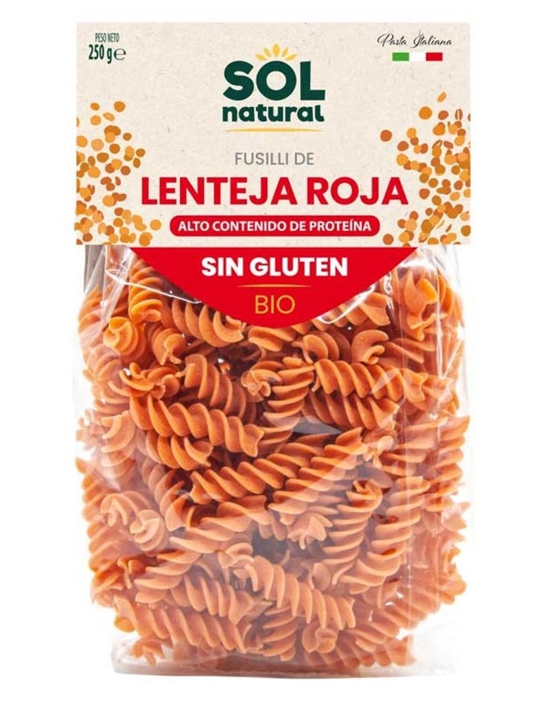FUSILLI LLENTIA ROJA 250gr SOLNATURAL
