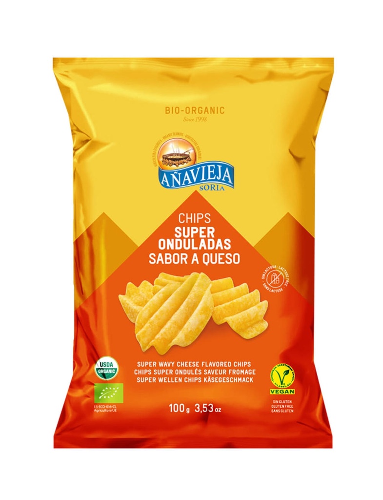 PATATES FREGIDES ONDULADES FORMATGE ECO 100gr AÑAVIEJA