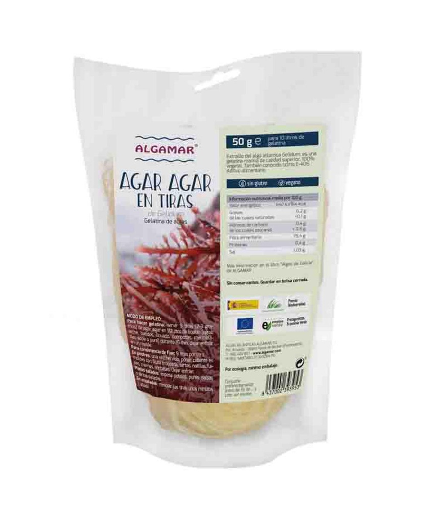 ALGA AGAR AGAR EN TIRES 50gr ALGAMAR