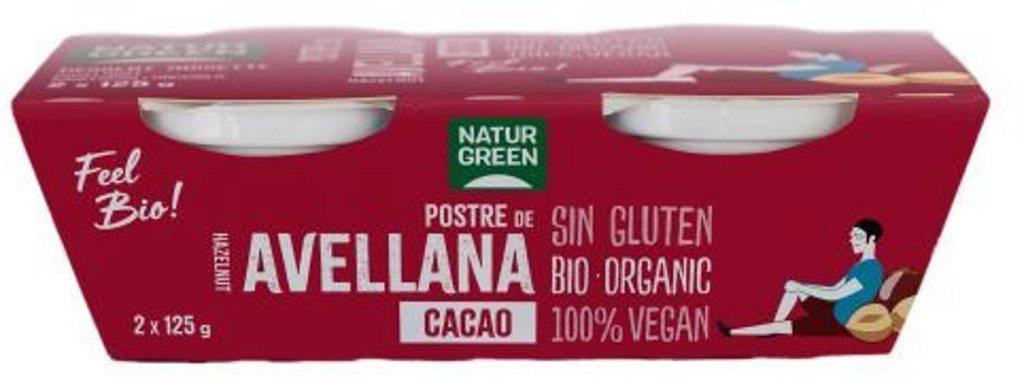 POSTRE AVELLANA I CACAU 2x125gr NATURGREEN