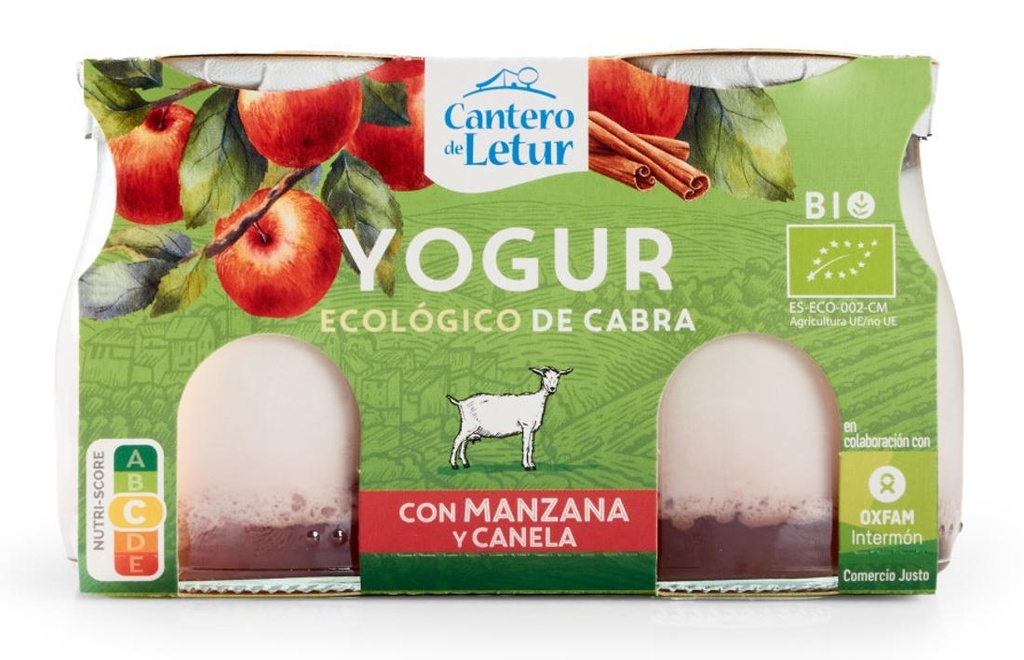 IOGURT DE CABRA POMA I CANYELLA 2*125GR EL CANTERO LETUR