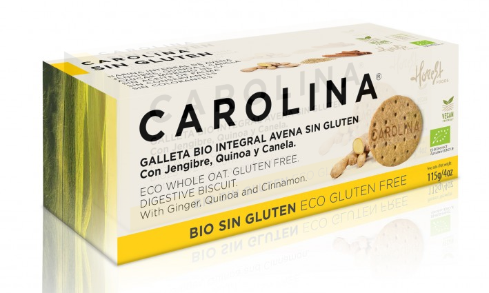 GALETA S/G INTEGRAL DIGESTIVE AMB QUINOA, GINGEBRE I CANYELLA VEGANA CAROLINA