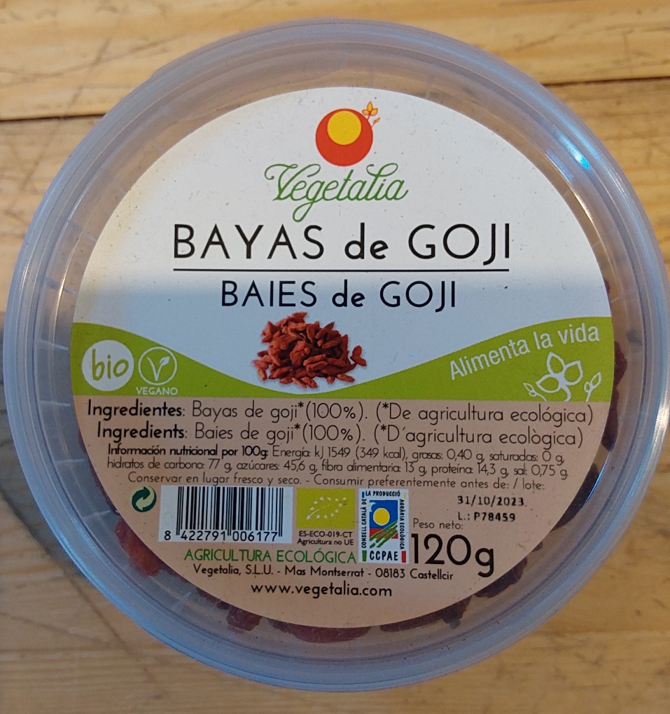 BAIES DE GOJI ECOLÒGIQUES 120GR VEGETALIA
