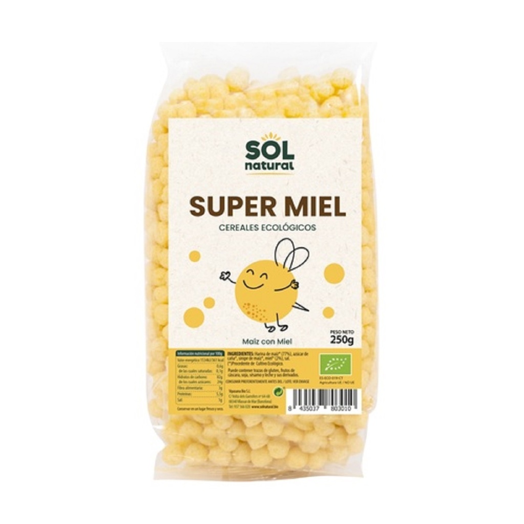 BOLETES DE PANIS AMB MEL 250gr SOLNATURAL