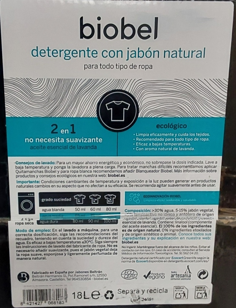 DETERGENT ECO ESPÍGOL A DOJO BIOBEL