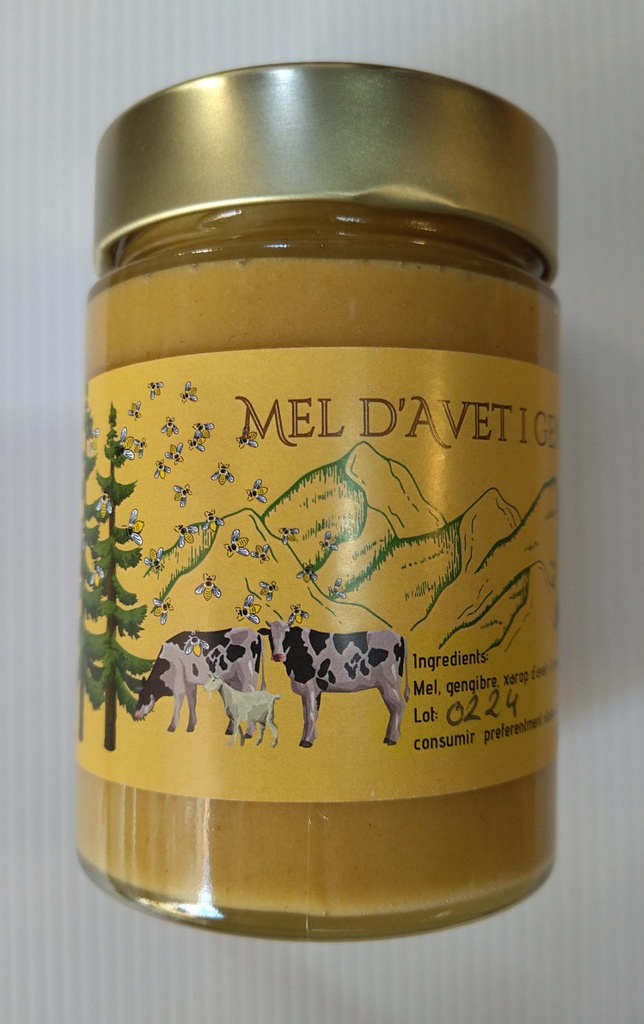 MEL D'AVET I GINGEBRE 450gr ÀREU NATUR