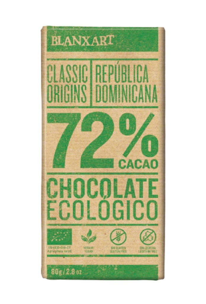 XOCOLATA NEGRA REPÚBLICA DOMINICANA 71% 80g BLANXART