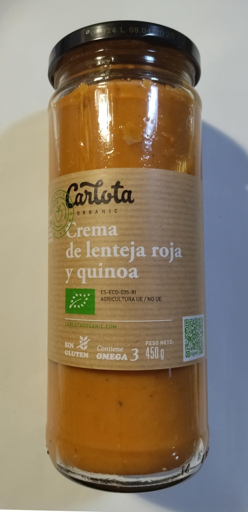 CREMA DE LLENTIES I QUINOA 450g CARLOTA