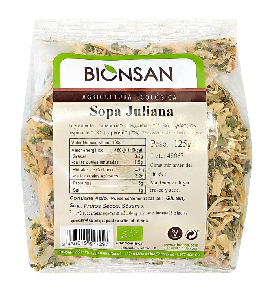 SOPA JULIANA 125gr  BIONSAN