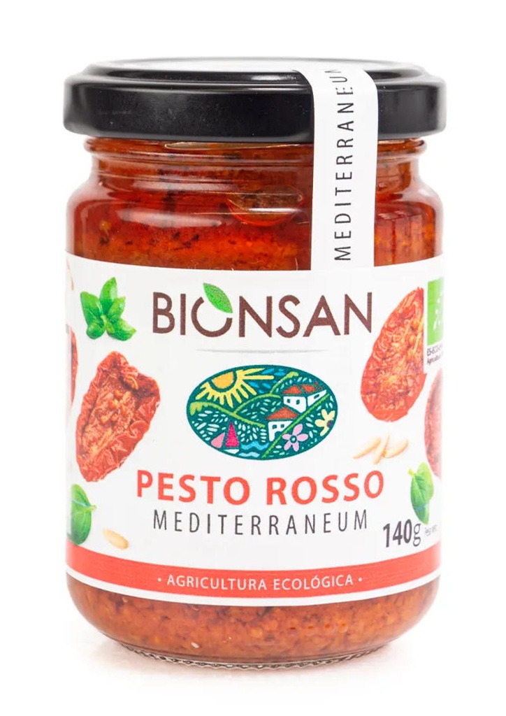 SALSA PESTO ROSSO AMB PINYONS 140gr BIONSAN