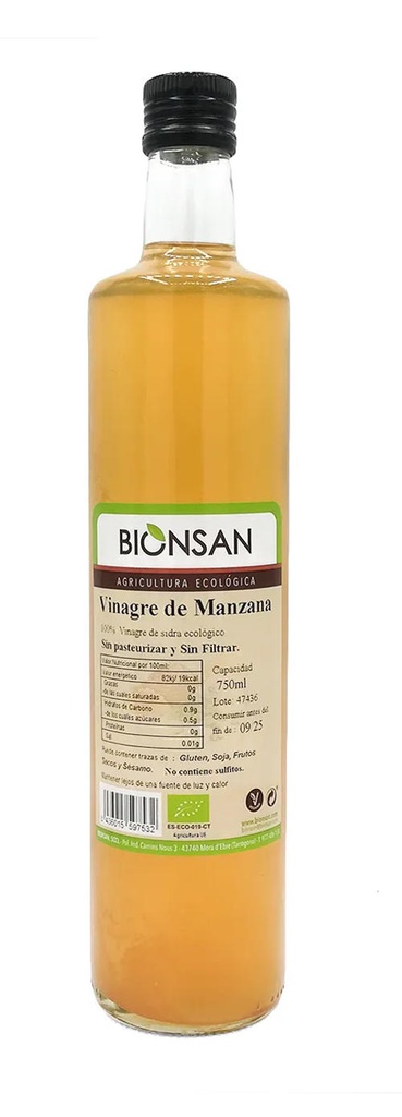 VINAGRE DE POMA ECO 750ml BIONSAN