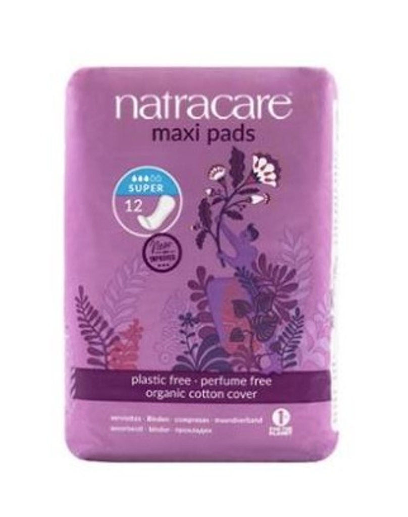 COMPRESES SUPER MAXI PADS 12 UNI NATRACARE