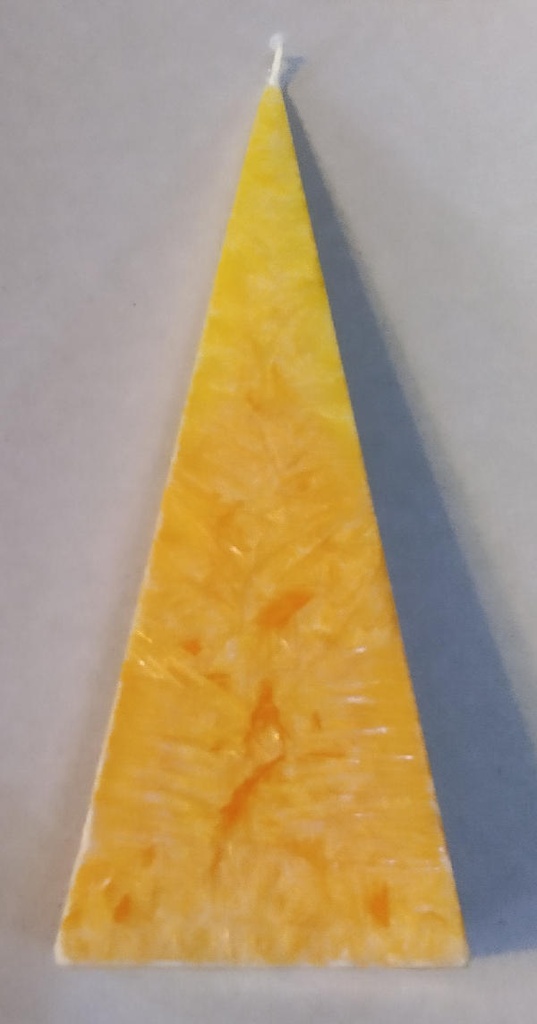 ESPELMA CERA VEGETAL PIRAMIDE GROGA TARONJA