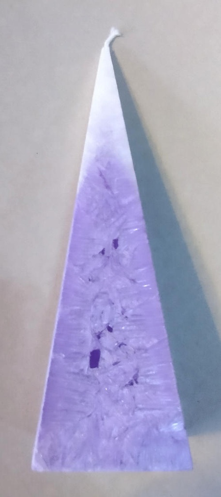 ESPELMA CERA VEGETAL PIRAMIDE BLANCA LILA