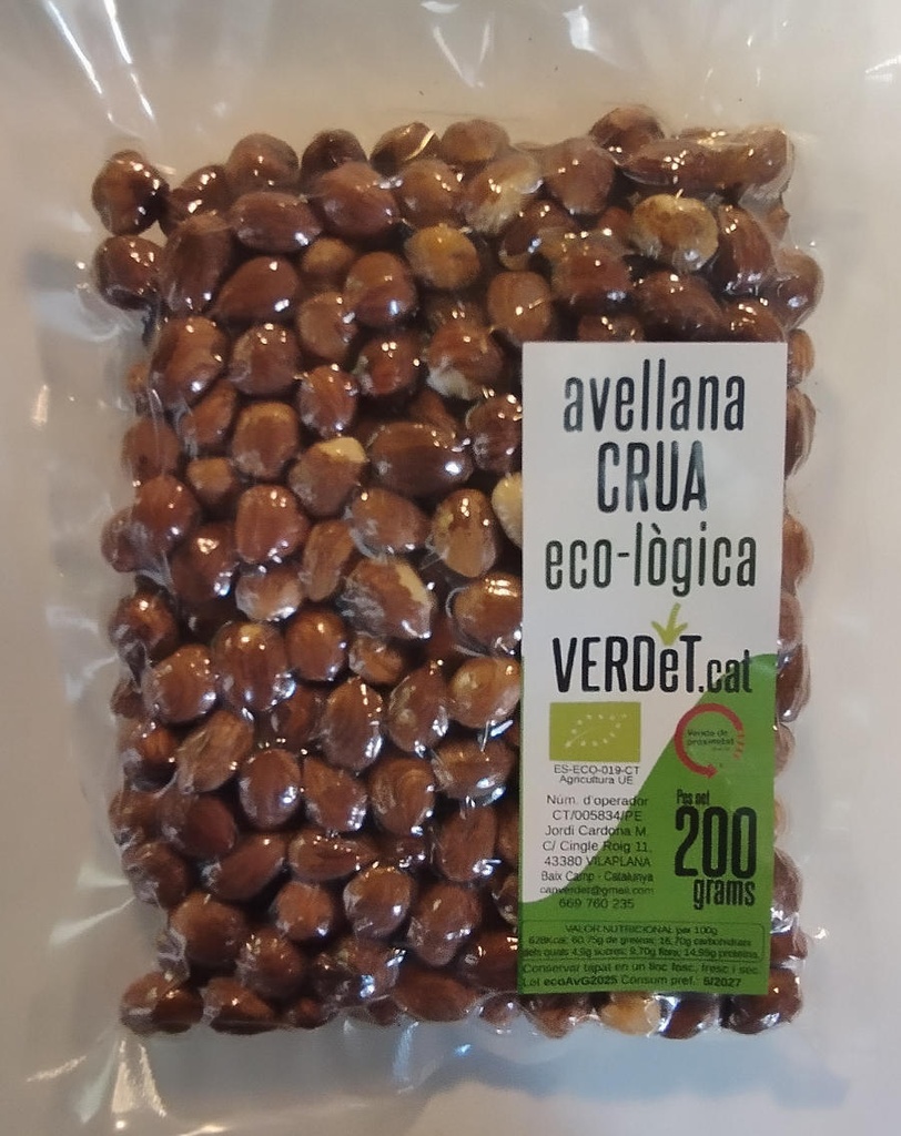 AVELLANA GRA CRUA 200gr CAN VERDET