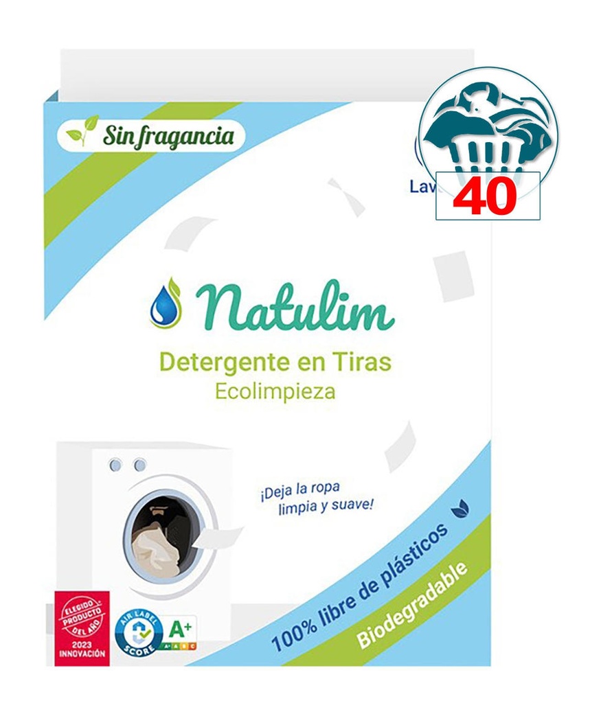 NATULIM, DETERGENT EN TIRES, SENSE OLOR 40 RENTATS