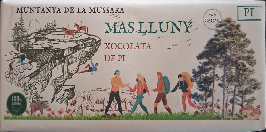 XOCOLATA DE PI 64% 80gr MAS LLUNY