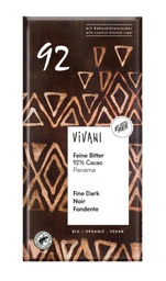 [230104239] XOCOLATA NEGRE 92% 80gr VIVANI