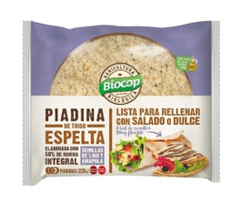 [121510241] PIADINA BLAT ESPELTA 50% INTEGRAL LLAVORS 225g BIOCOP