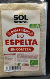 [412703235] PA TENDRE ESPELTA SENSE CROSTA BIO 300gR SOL NATURAL