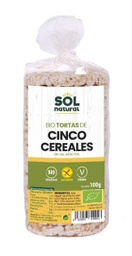 [41251024] TORTITES CINC CEREALS BIO S/G 100gr SOL NATURAL