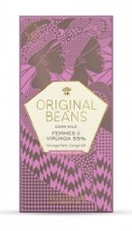 [793005] XOCOLATA AMB LLET FEMMES DE VIRUNGA 55% ORIGINAL BEANS